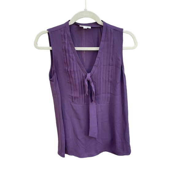 MAISON JULES TIE FRONT BLOUSE - Picture 1 of 4